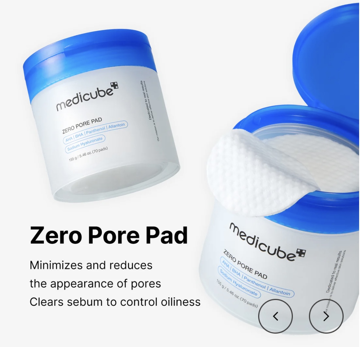 قطن تقليص المسام medicube zero pore pad