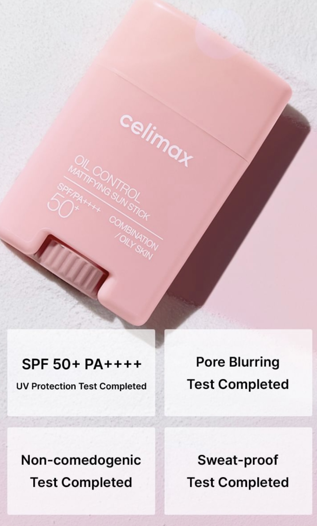 واقي شمس على شكل ستيك للتحكم بالزيوت – celimax oil control mattifying sun stick spf50+ pa++++