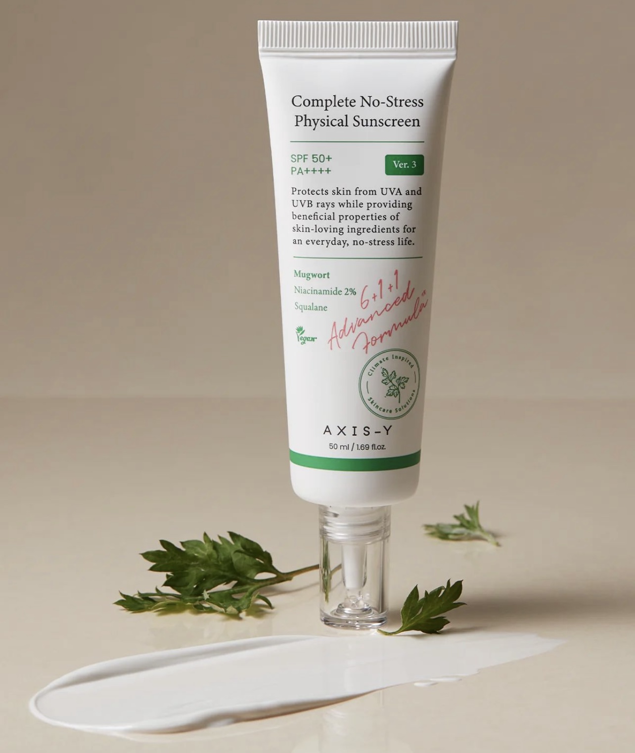 واقي شمس فيزيائي – complete no stress physical sunscreen spf50+ pa++++ ver. 3