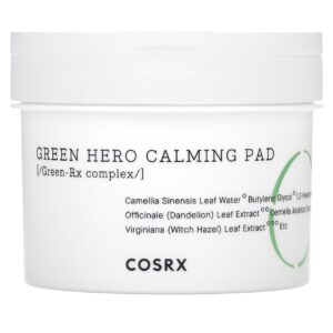 قطن التونر المهدئة – cosrx green hero calming pad